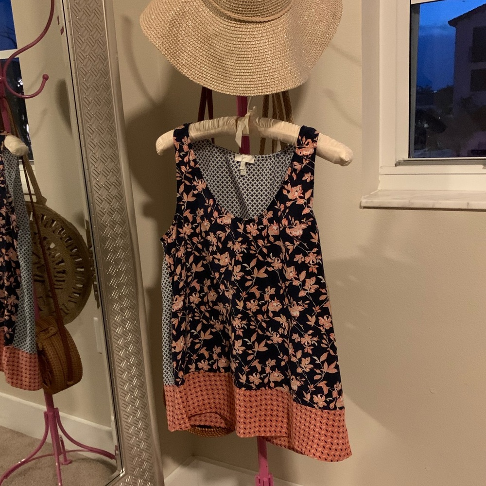 Joie silk multi print tank top